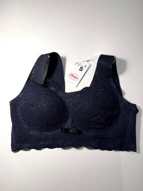 Anita Essential Lace Bralette, Black Size Small